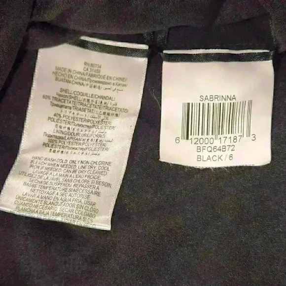 BCBGMAXAZRIA Sabrinna Strapless Black Crepe Ruched Bow Tie Dress, Size 6; $378 - Picture 12 of 12